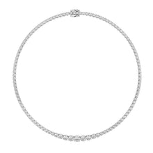 Womens | Tennis Necklace | 14K White Gold | 20 CTW Round Cut Lab Grown Diamond | F-VS