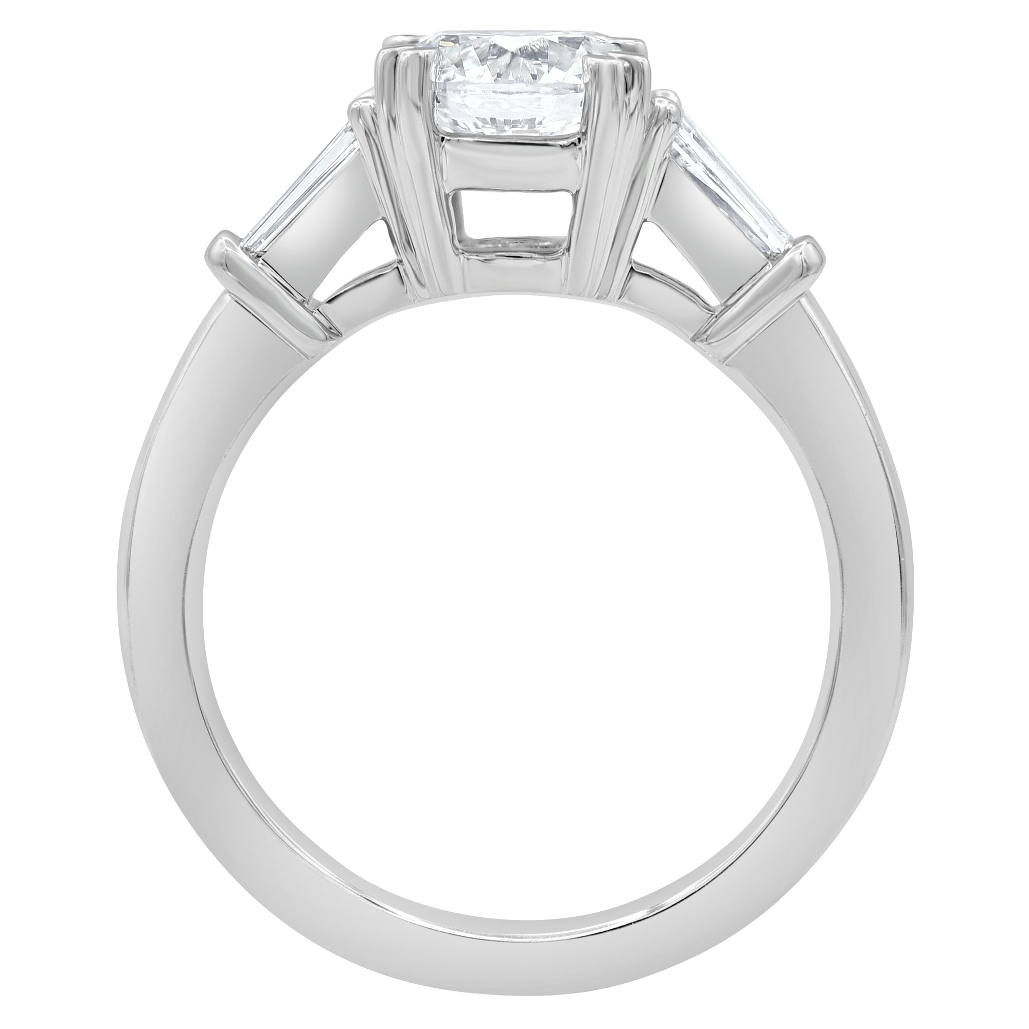 Womens | Solitaire Engagement Ring | 14K White Gold | 1.75 CTW Baguette Cut Lab Grown Diamond | G-VS-SI1