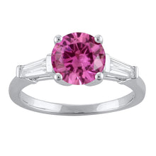 Womens | 3 Stone Engagement Ring | 14K White Gold | 2.40 CTW Round Cut Lab Grown Diamond | IJ-VS