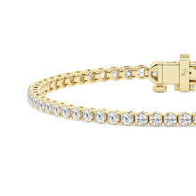 Womens | Tennis Bracelet - I | 14K Yellow Gold | 3 CTW Round Cut Lab Grown Diamond | F-VS2