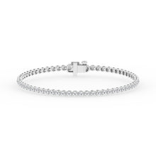 Womens | Tennis Bracelet | 14K White Gold | 3 CTW Round Cut Lab Grown Diamond | F-VS