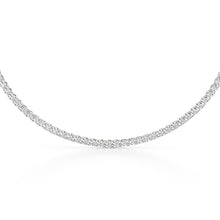 Womens | Tennis Necklace | 14K White Gold | 20 CTW Round Cut Lab Grown Diamond | G-VS