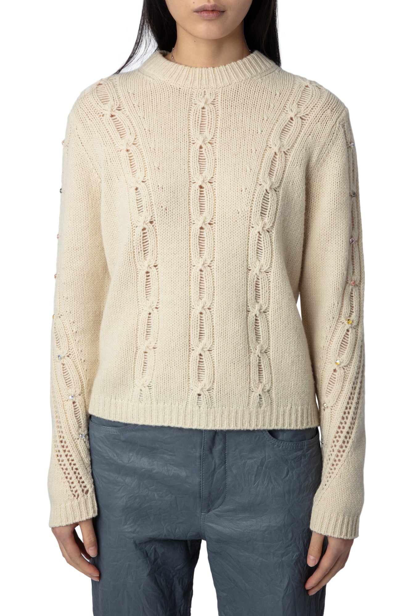 Morley We Cable Sweater | Vanilla