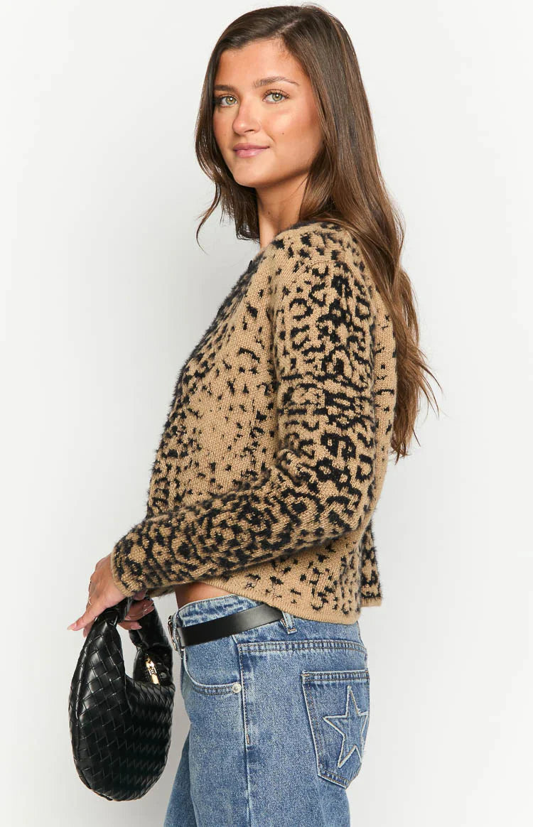 Kahli Cardigan | Leopard Print