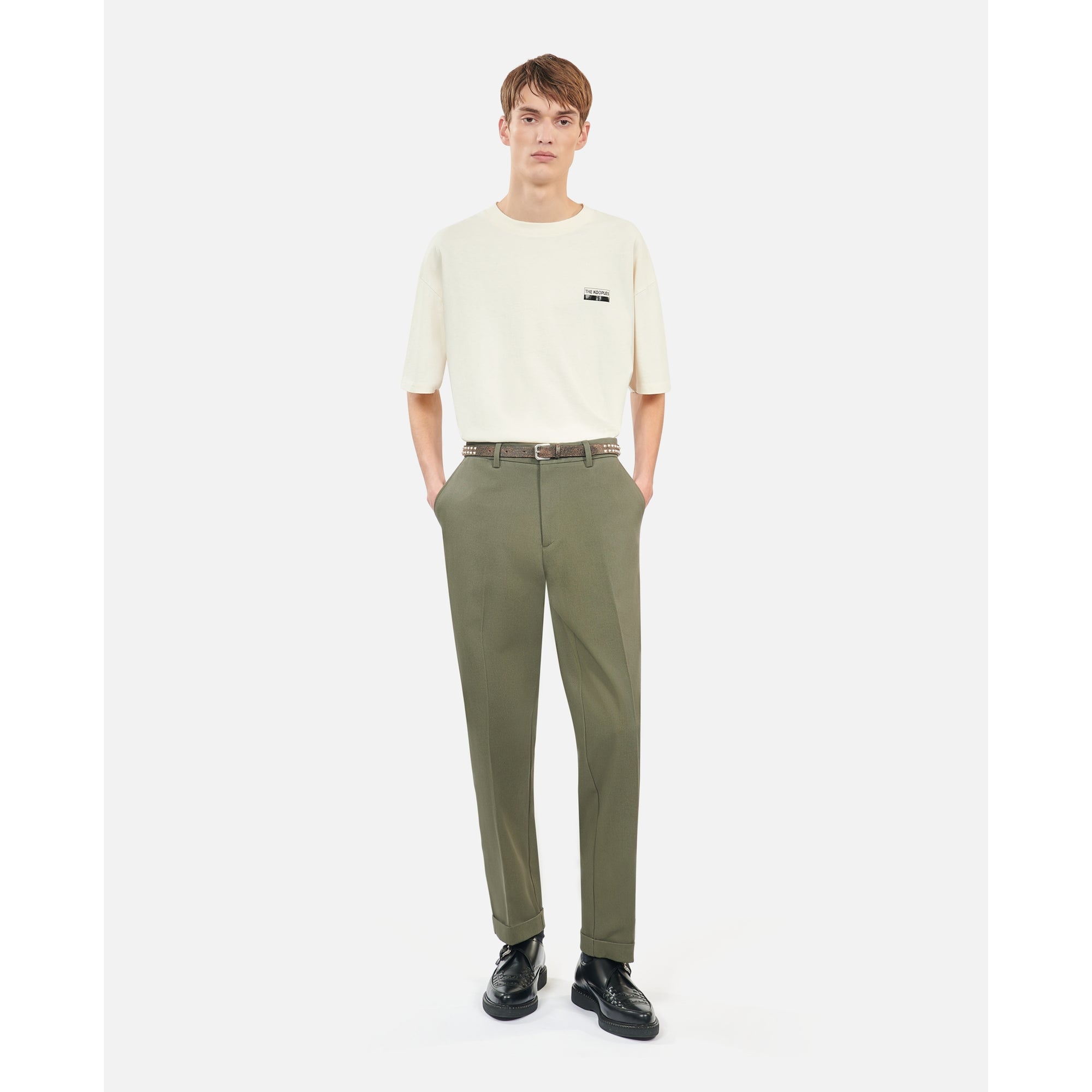 Khaki Cotton Trousers | Men | Olive Night