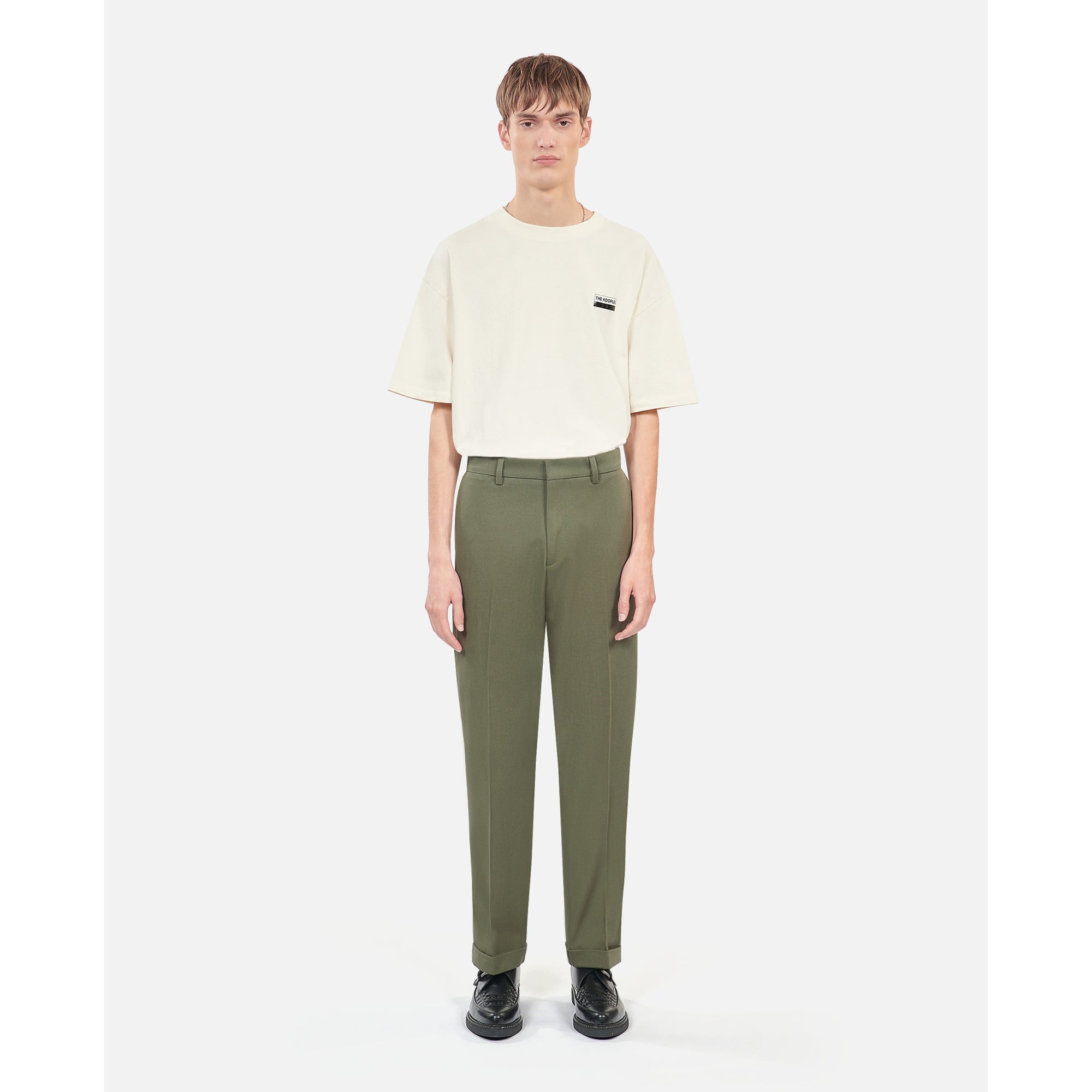 Khaki Cotton Trousers | Men | Olive Night