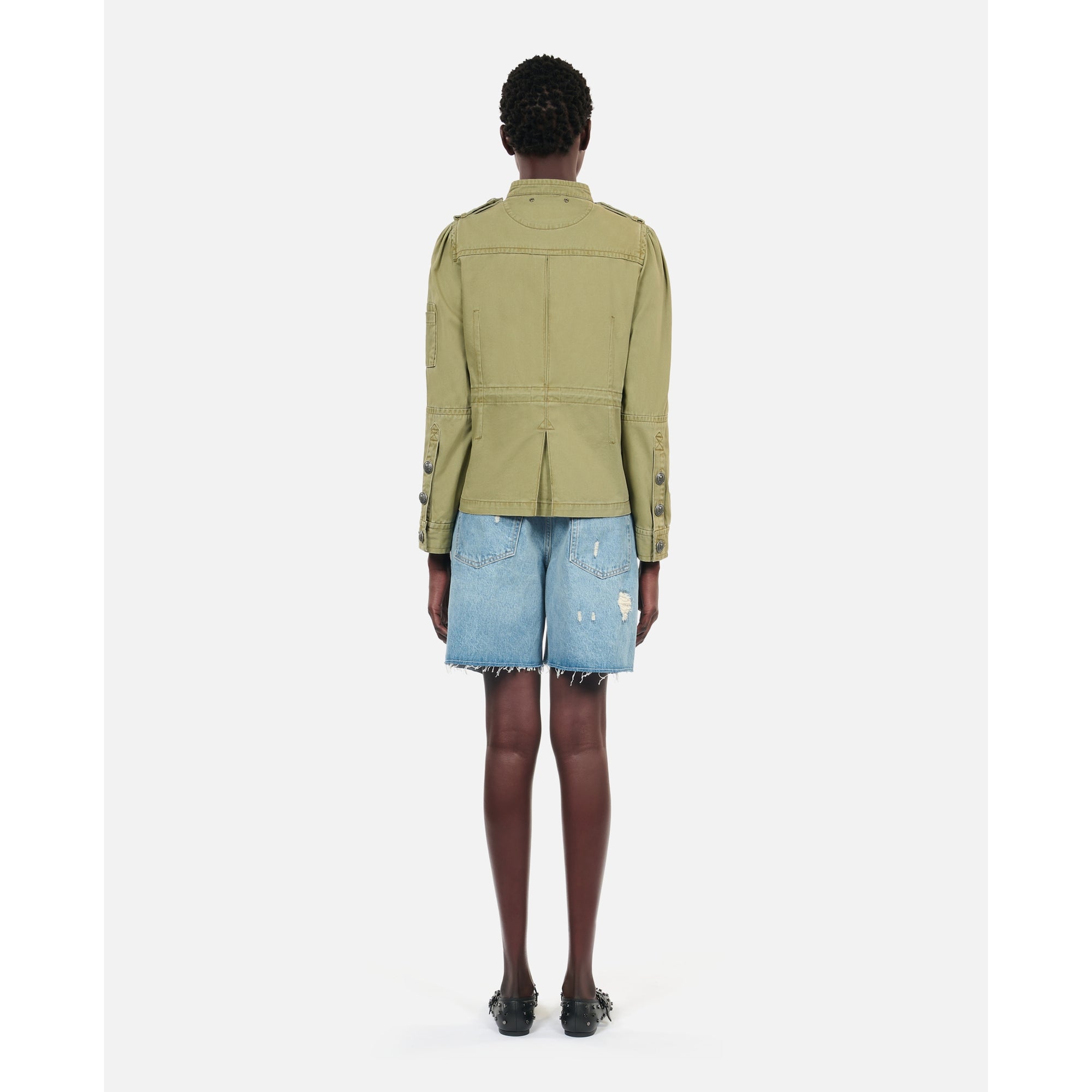 Khaki Officer Style Jacket | Women | Olive Night