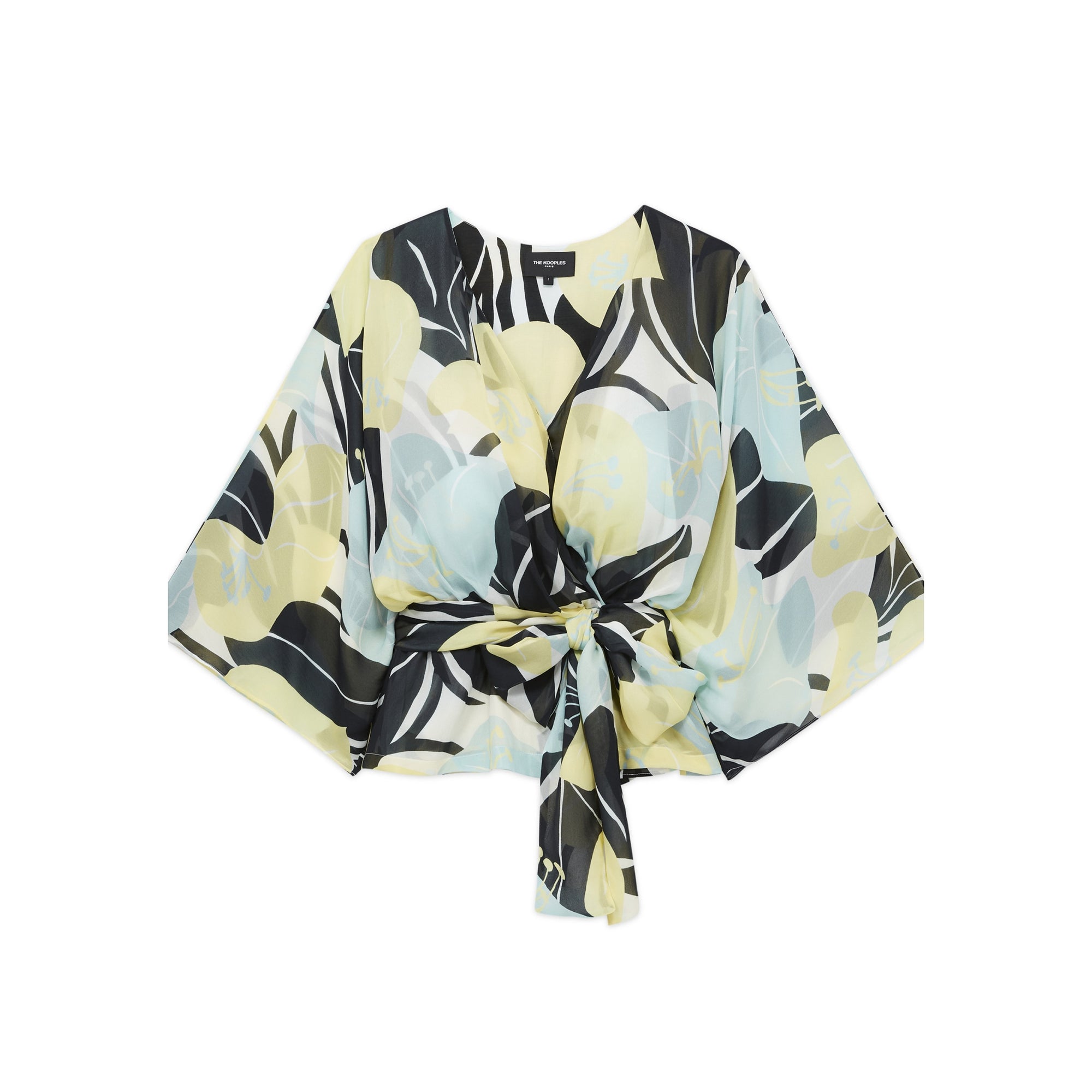 Kimono Flowing Top With Floral Print | Women | Green