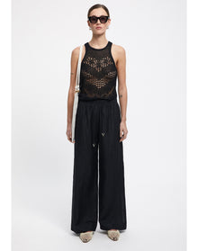 Kismet | Lace Knit Top | Black