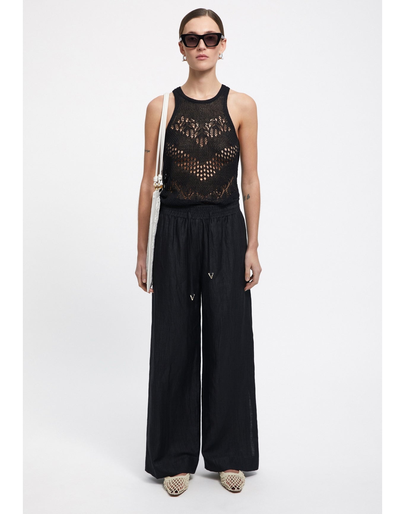 Kismet | Lace Knit Top | Black