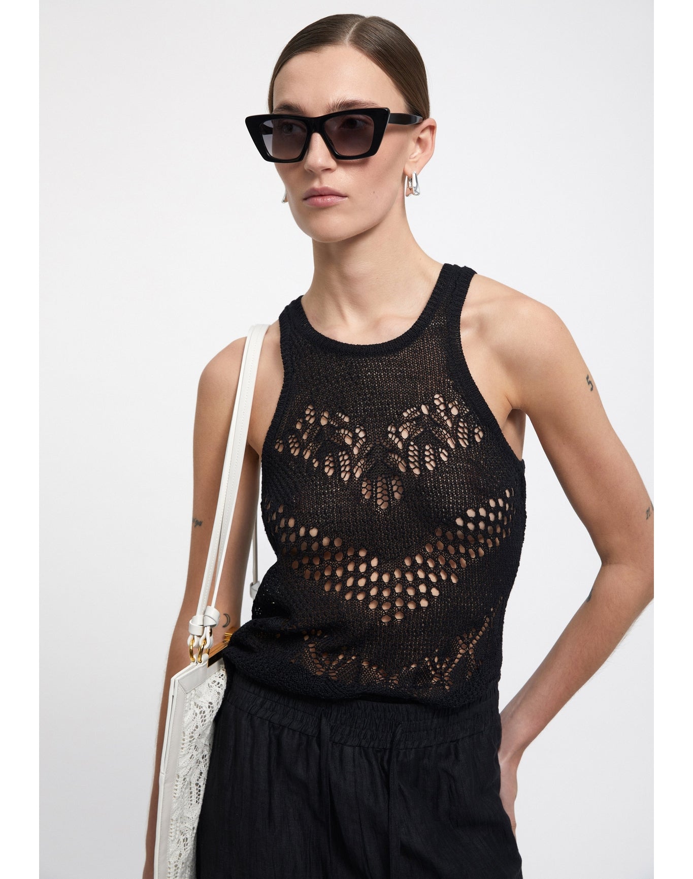 Kismet | Lace Knit Top | Black