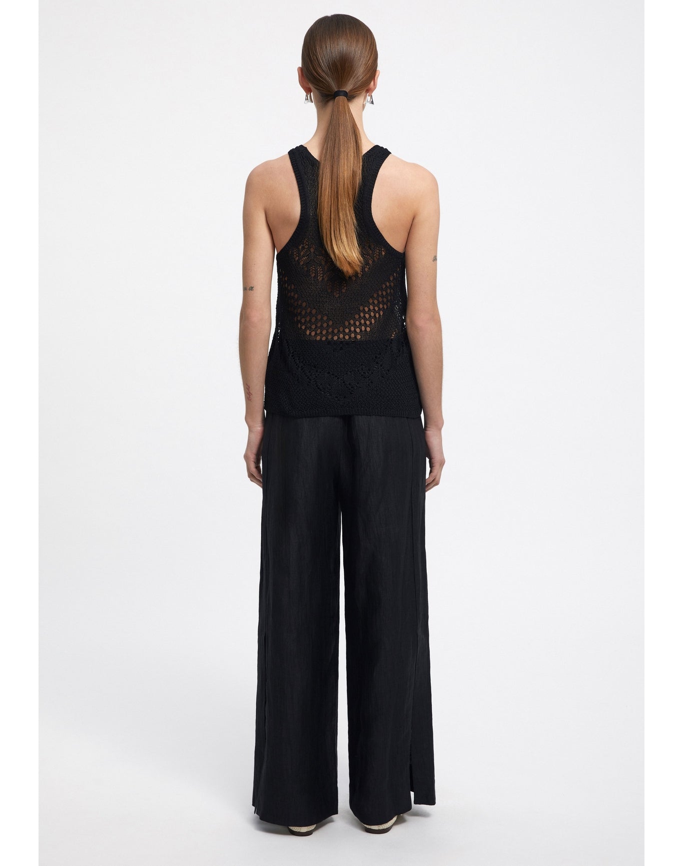 Kismet | Lace Knit Top | Black