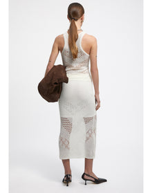 Kismet | Lace Knit Top | White