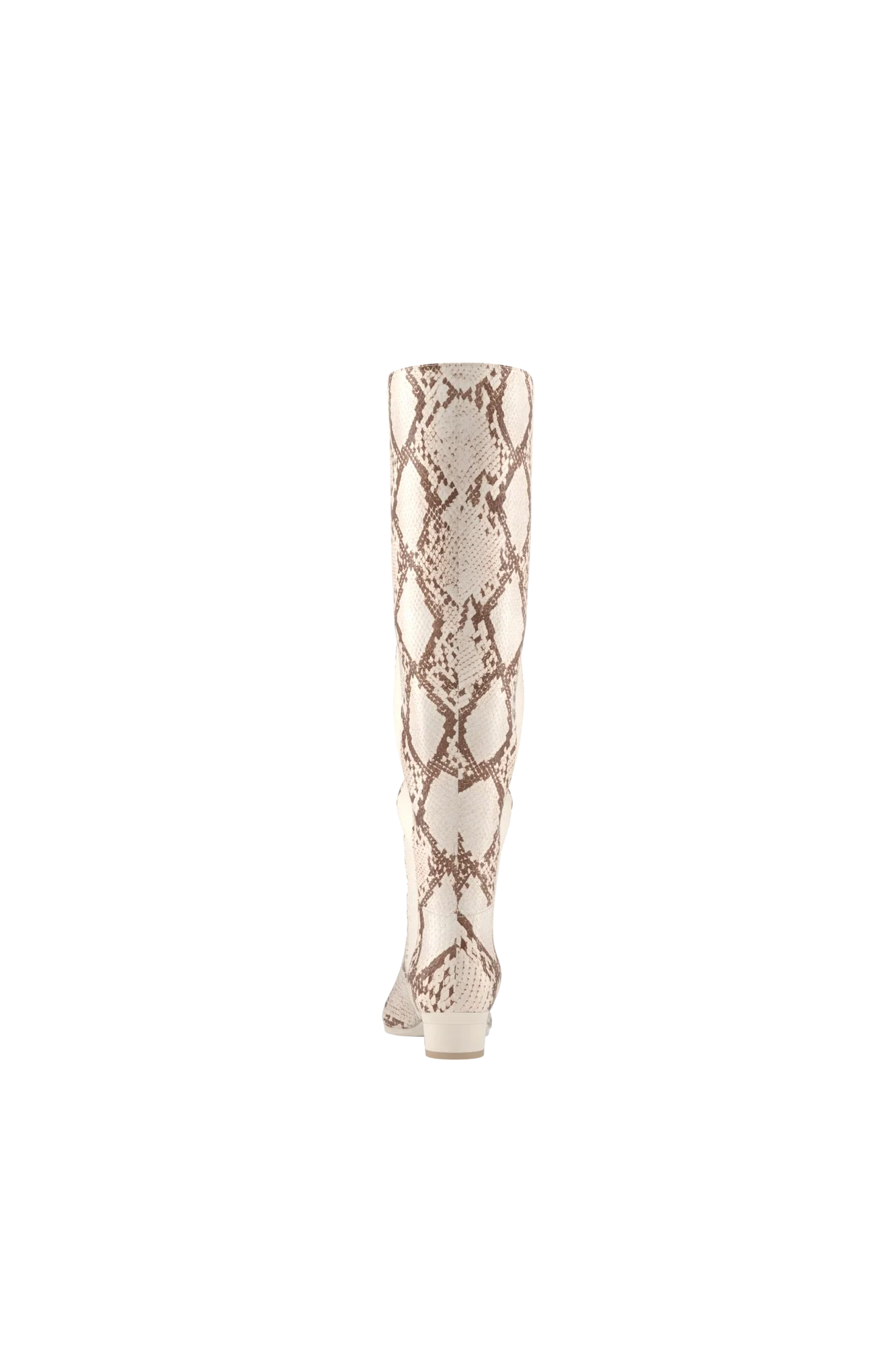 The Knee High Boot | Ivory Snakeskin