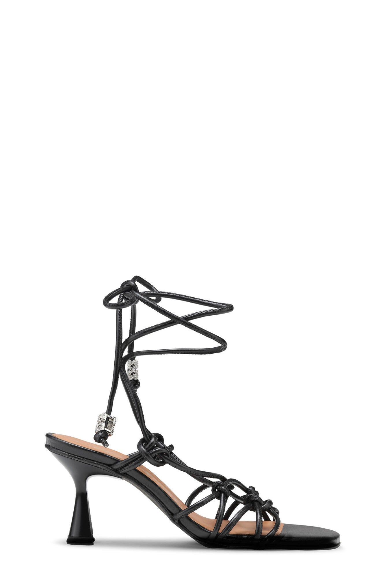 Knots High Heel Sandals | Black