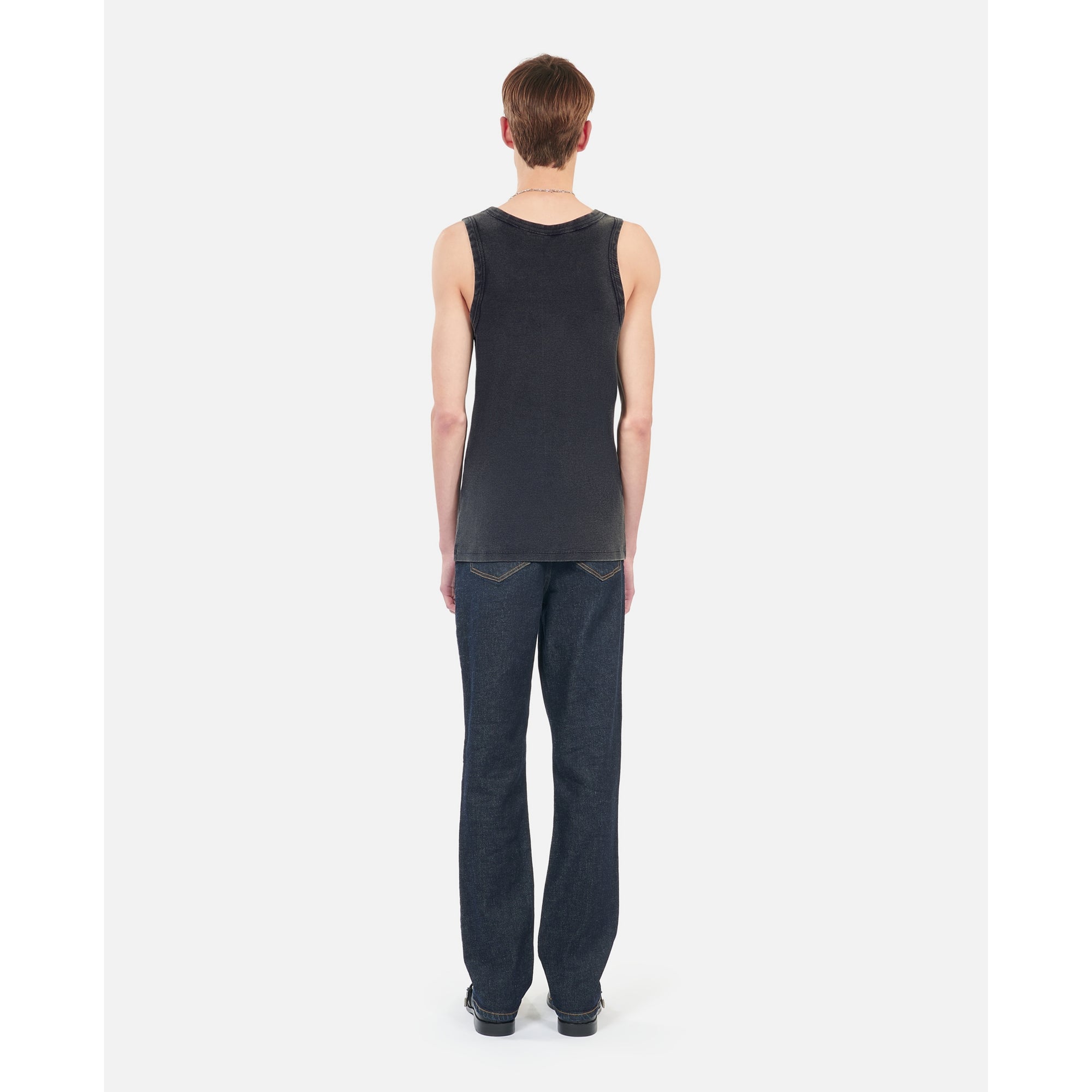 Kooples Heart Tank Top | Men | Black Washed