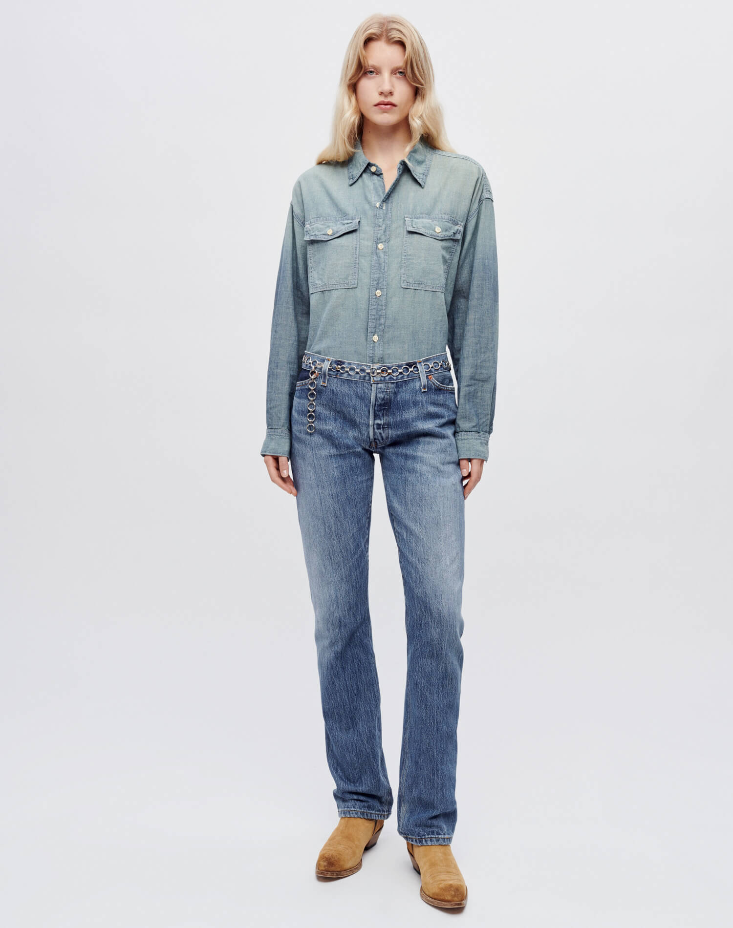 Womens | Chambray Oversized Shirt | Paradise Cove