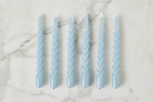 Lacquered Twisted Taper Candles | Denim | Set of 6