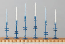 Lacquered Twisted Taper Candles | Denim | Set of 6