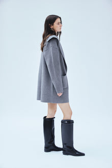 Shawl Collar Sweater Coat | Heather Grey