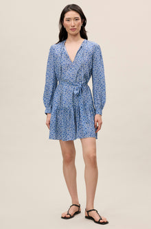 Delft Fleur Belted Dress | Delft Fleur Indigo Combo
