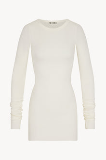 LONG SLEEVE CREWNECK MINI DRESS - ETERNE