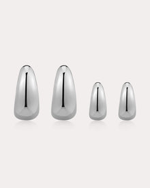 The Classic Claw Hoops Set | Silver