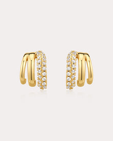 The Multi Piercing Huggies | Gold