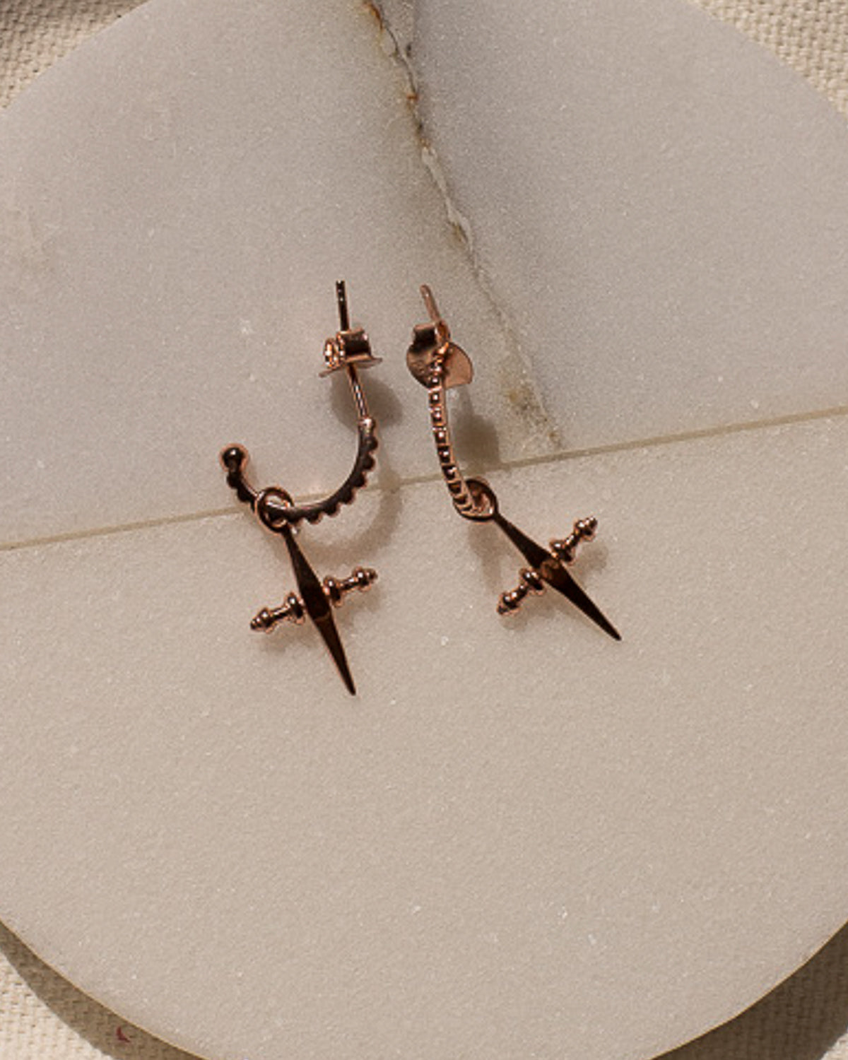 Mini Cross Hoops - Rose Gold | Rose Gold