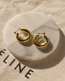 Baby Amalfi Tube Hoops - Gold | Plated Gold