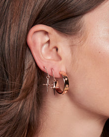 Mini Cross Hoops - Rose Gold | Rose Gold