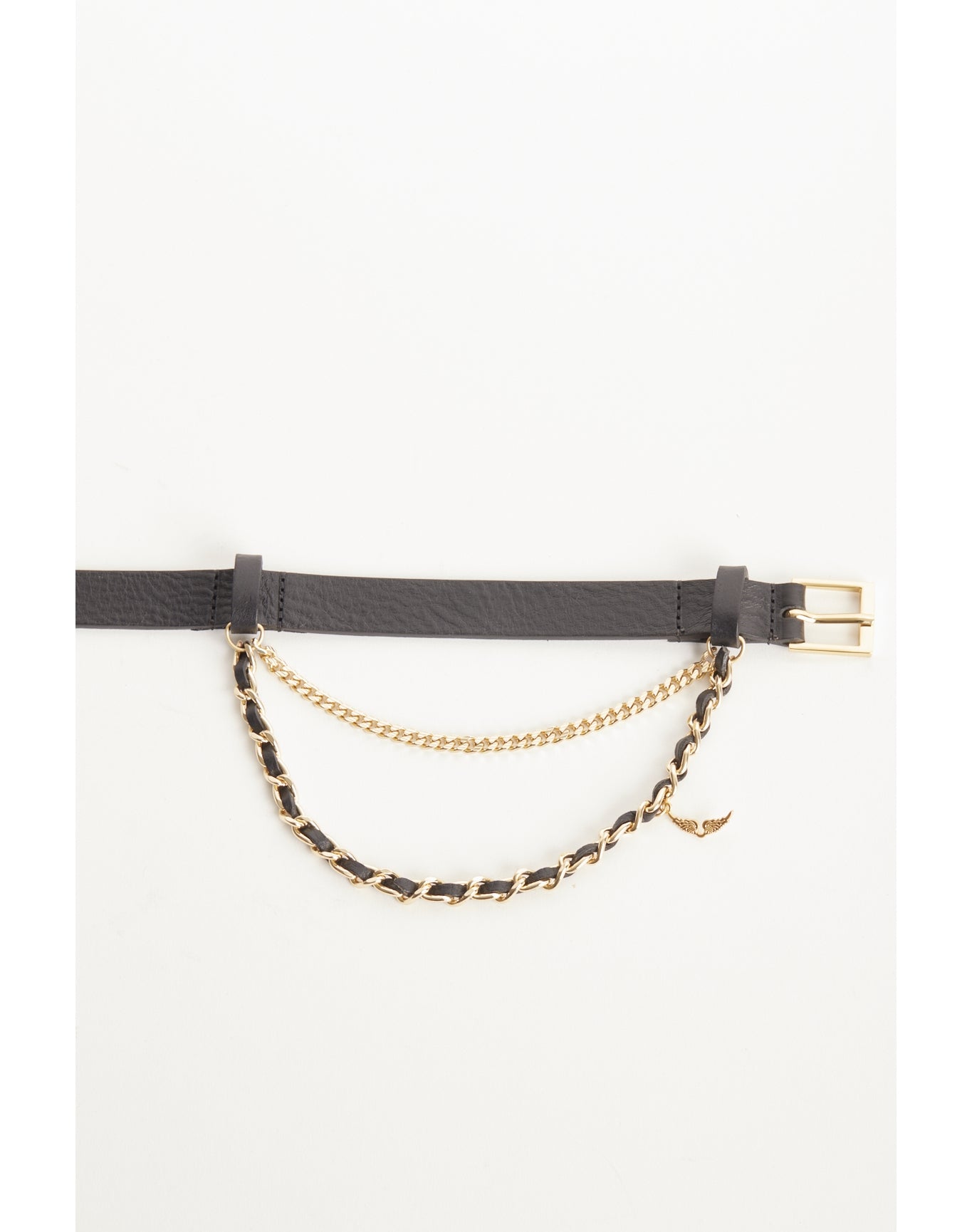 Women | Rock Chain Belt Leather | Noir