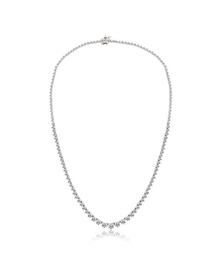 Lab Grown 8 carat Diamond Tennis Necklace | 14kt White Gold