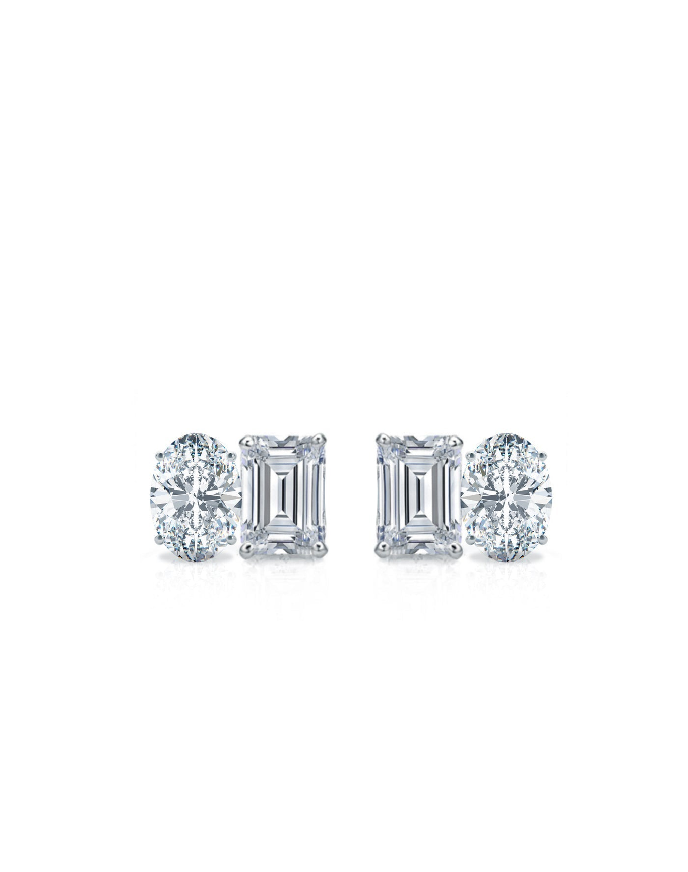 Lab Grown Diamond Studs | White Gold