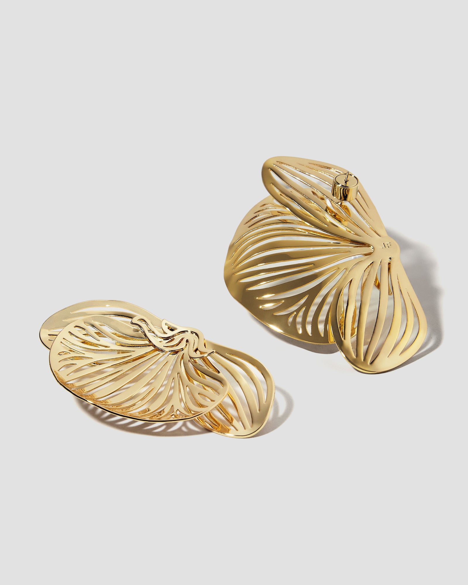 Orchid Earrings | Silver & Yellow Gold