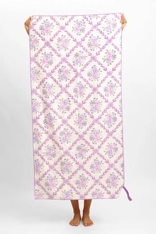 Women | Reversible Packable Beach Towel | Lavender Tea