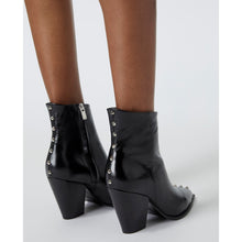 Leather Ankle Boots With Studs | Women | Black