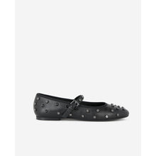 Leather Ballerinas With Studs | Women | Black