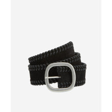 Leather Belt W/ Braided Details | Women | Black