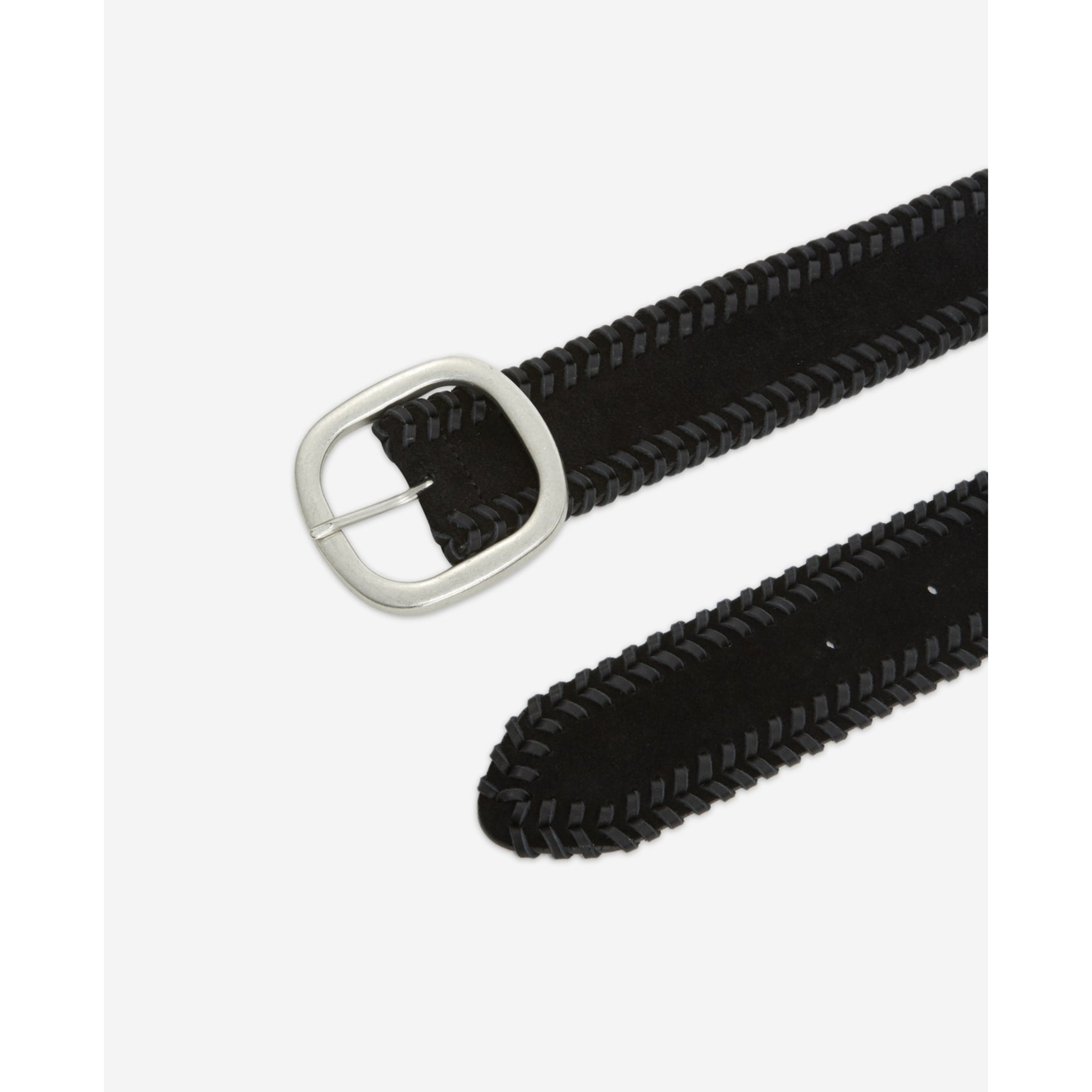 Leather Belt W/ Braided Details | Women | Black