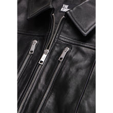 Leather Biker Jacket With Zipper | Women | Black