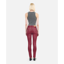 Leather-Effect Skinny Jeans | Women | Dark Red