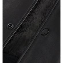 Leather Jacket With Leopard Print Lining | Men | Black