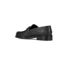 Leather Loafers With Metallic Inserts | Women | Black