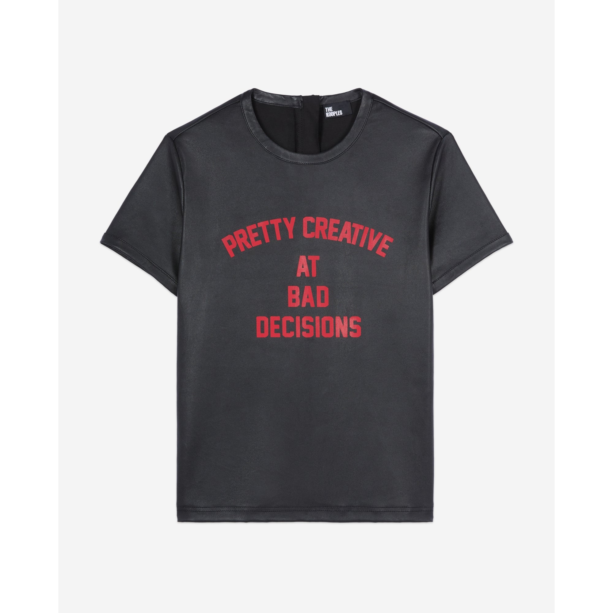 Leather Pretty Creative Serigraphy T-Shirt | Women | Black