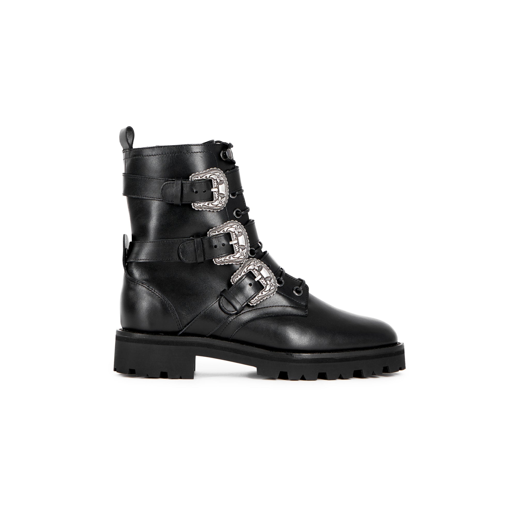 Leather Ranger Ankle Boots | Women | Black