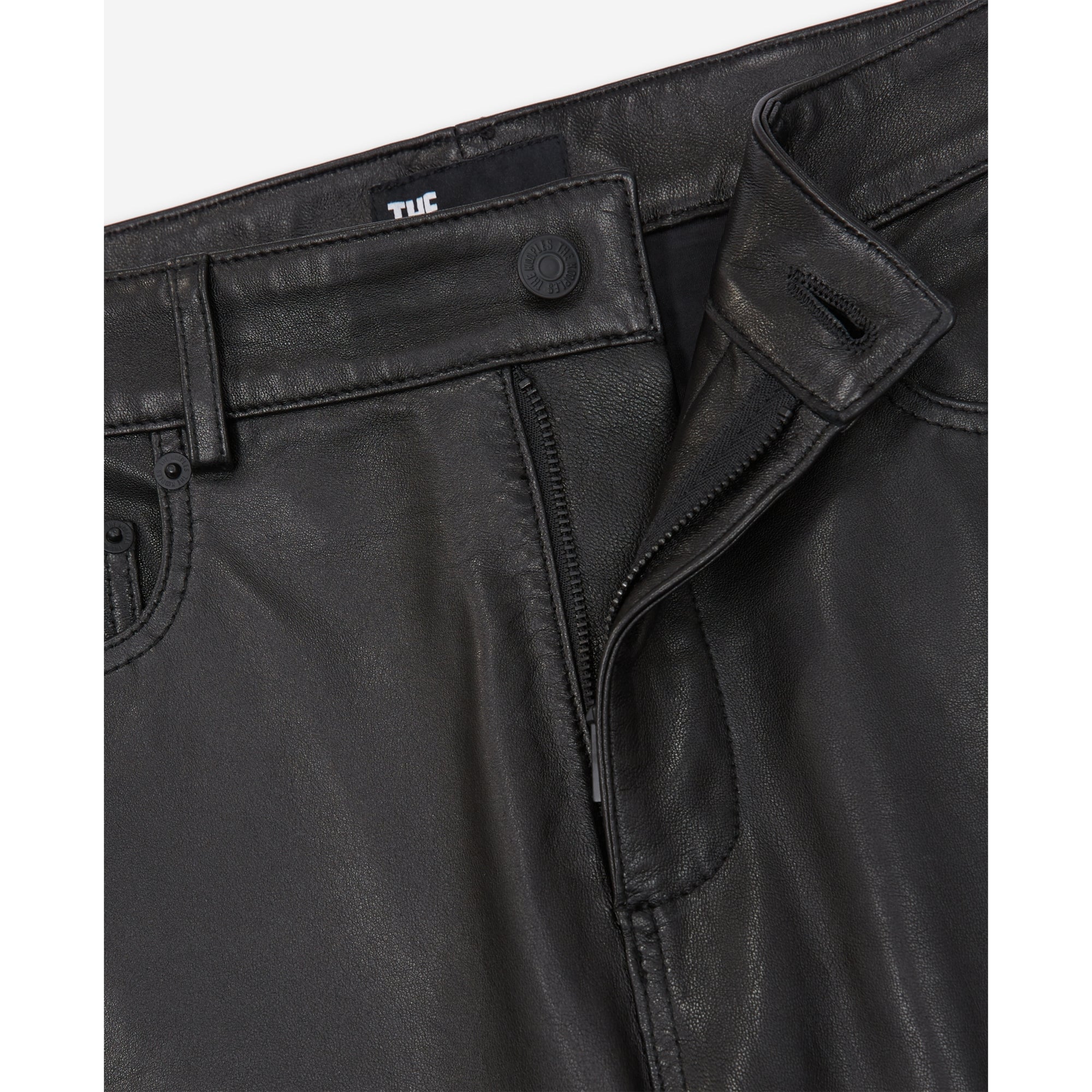 Leather Slim-Fit Pants | Men | Black