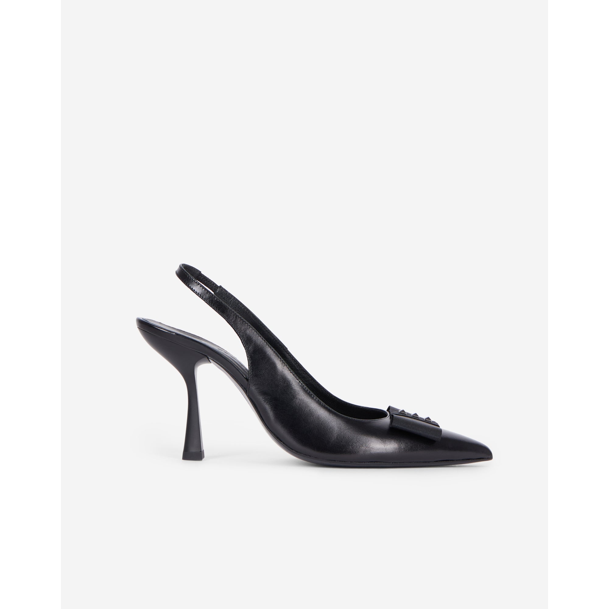 Leather Slingback Pumps | Women | Black