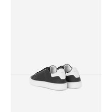 Leather Sneakers Contrasting Insert | Women | Black