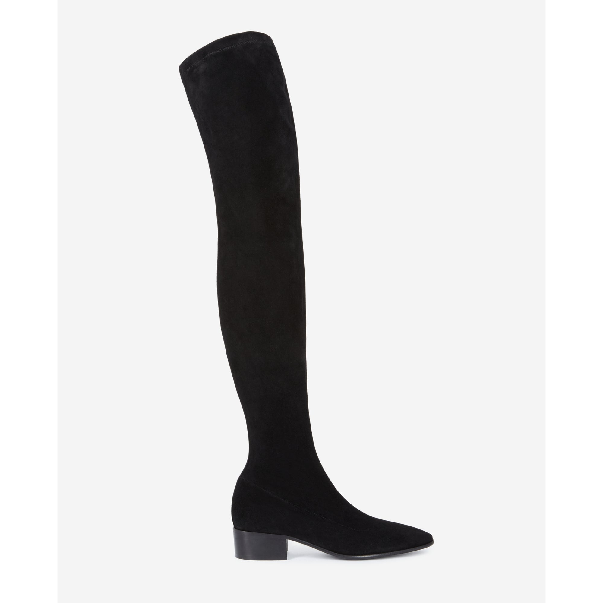 Leather Thigh-High Boots | Women | Black